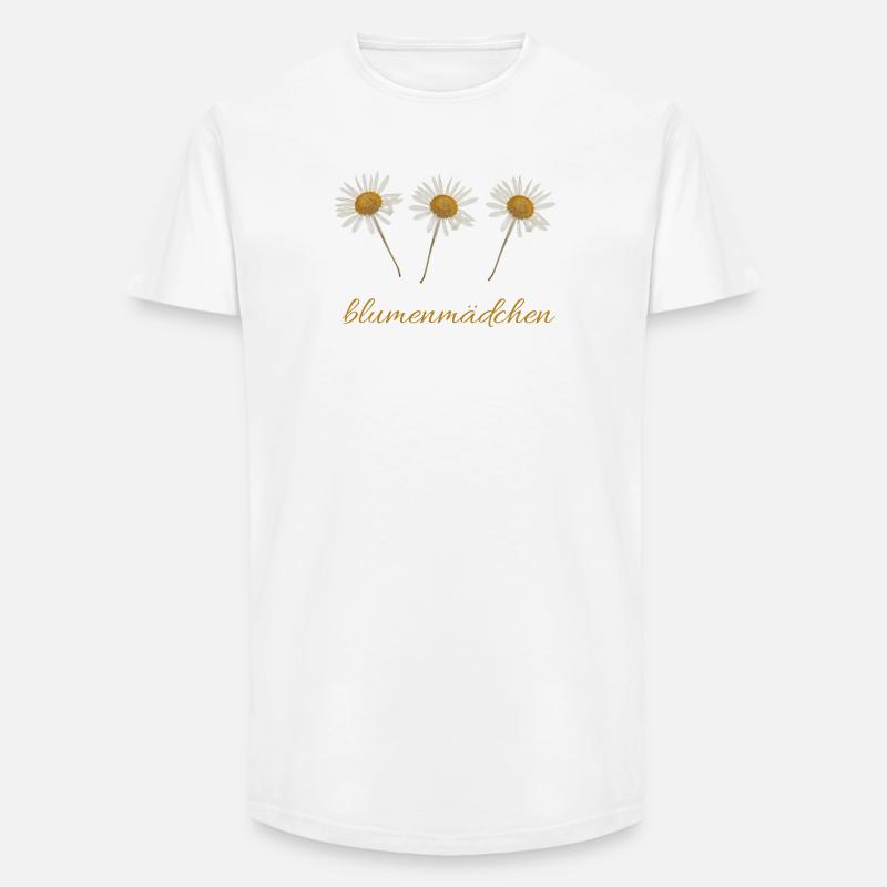 Blumenmädchen  - Long Fit Männer T-Shirt - Weiß