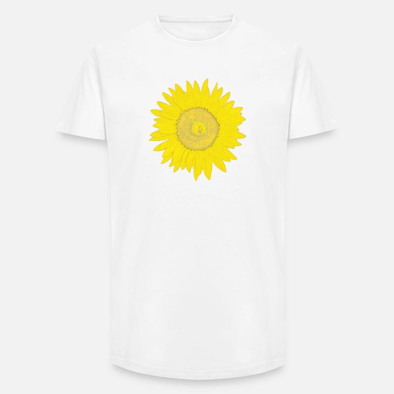 Sonnenblume im impressionistischen Stil - Long Fit Männer T-Shirt - Weiß
