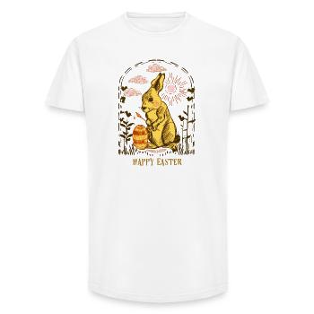 Easter bunny in the evening sunshine - Long Fit Men's T-Shirt - white - Front - AI Model Male 185 light (185cm)