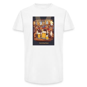 Surviving Xmas - Long Fit Men's T-Shirt - white - Front - AI Model Male 185 light (185cm)