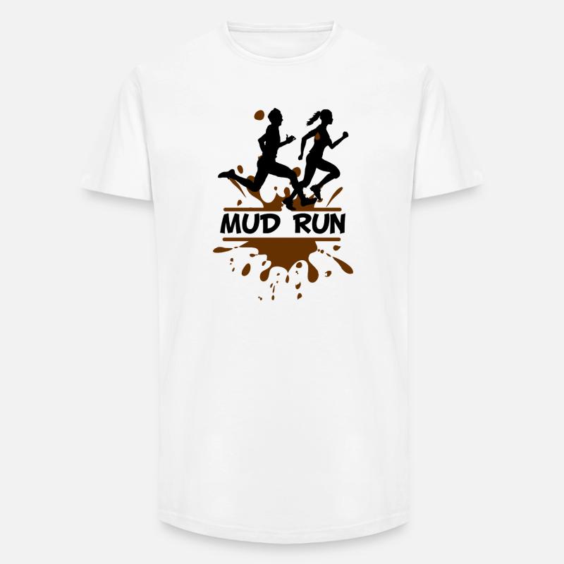 Mud Run Duo – Modder Runners - Long Fit Männer T-Shirt - Weiß