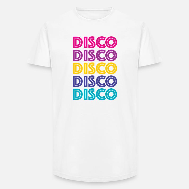 Disco Disco Disco - Long Fit Männer T-Shirt - Weiß