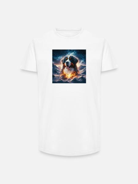 Bouvier bernois - T-shirt coupe longue homme - blanc