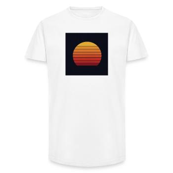 Retro sunset design - Long Fit Men's T-Shirt - white - Front - AI Model Male 185 light (185cm)