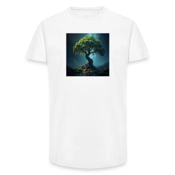 Bunter Baum des Lebens. - Long Fit Männer T-Shirt - Weiß - Vorne - AI Model Male 185 light (185cm)