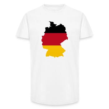 Deutschland - Long Fit Men's T-Shirt - white - Front - AI Model Male 185 light (185cm)