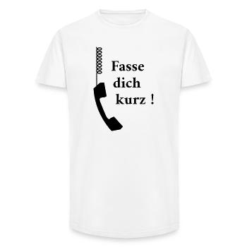 Fasse dich kurz - Long Fit Männer T-Shirt - Weiß - Vorne - AI Model Male 185 light (185cm)