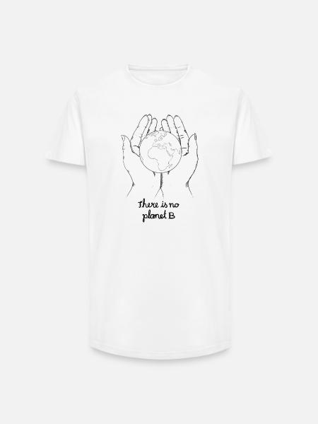 There is no planet b - Long Fit Männer T-Shirt - Weiß