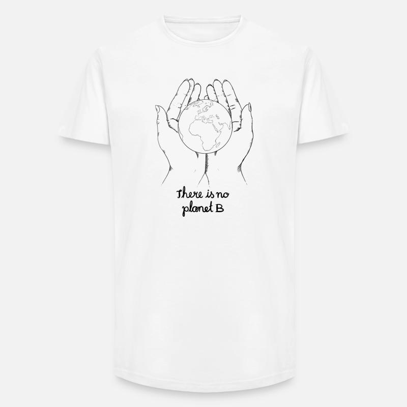 There is no planet b - Long Fit Männer T-Shirt - Weiß