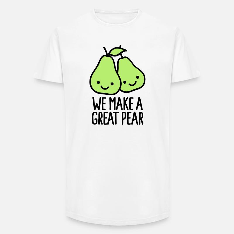 We make a great pear - Long Fit Männer T-Shirt - Weiß