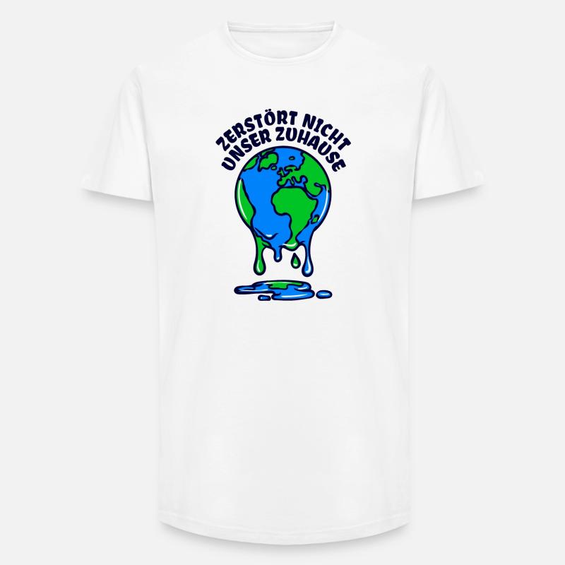 Umwelt Mutter Erde Umweltschutz Statement - Long Fit Männer T-Shirt - Weiß