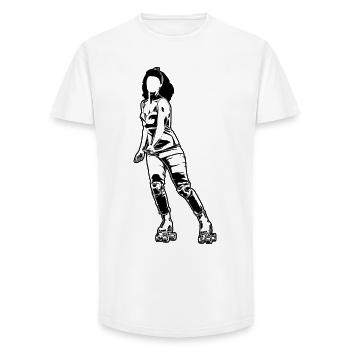 Rollschuhläufer Frau - Long Fit Männer T-Shirt - Weiß - Vorne - AI Model Male 185 light (185cm)