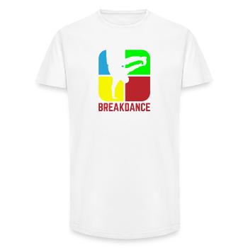 Breakdancing - Long Fit Men's T-Shirt - white - Front - AI Model Male 185 light (185cm)