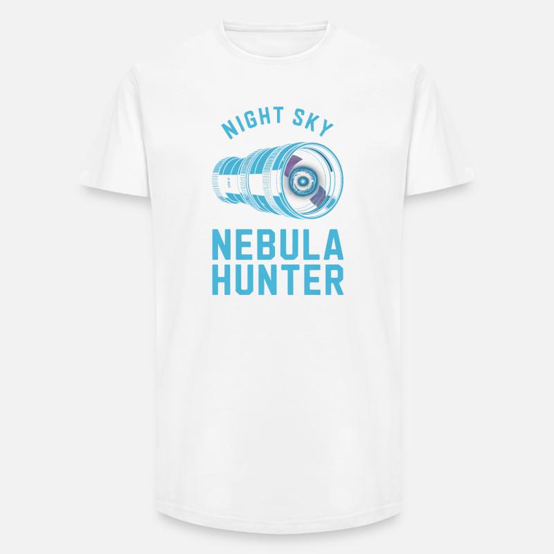 Nebula Hunter Night Sky Teleskop - Long Fit Männer T-Shirt - Weiß