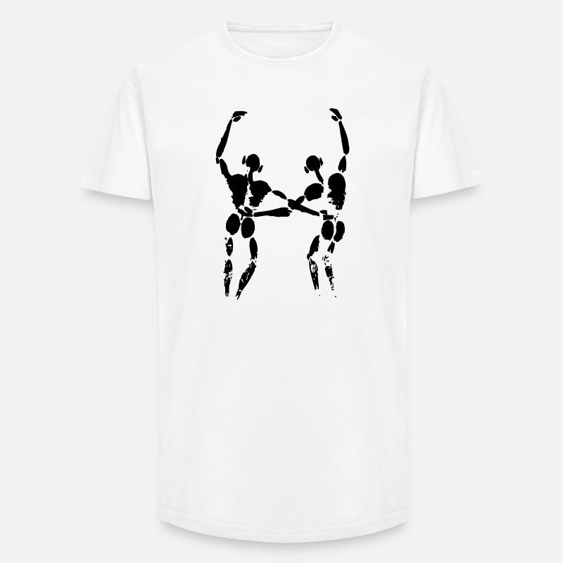 Amis - T-shirt coupe longue homme - blanc
