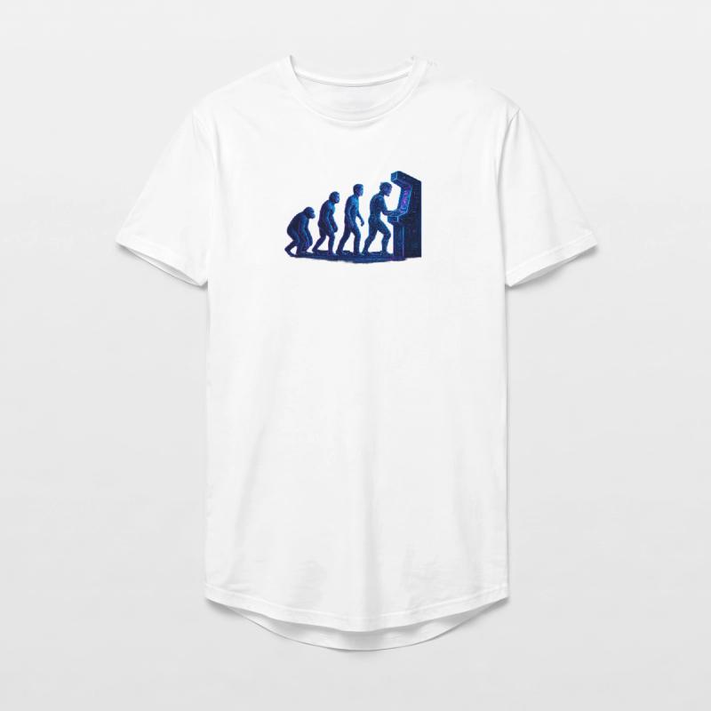 Arcade Human Evolution Long Fit Men's T-Shirt