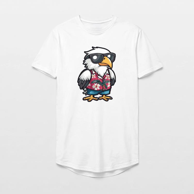Vacances Eagle Comic T-shirt coupe longue homme