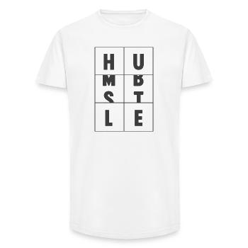 Bescheidener Hustle-Unternehmer Geschäftsmann Geschäftsmann Geschäftsmann - Long Fit Männer T-Shirt - Weiß - Vorne - AI Model Male 185 light (185cm)