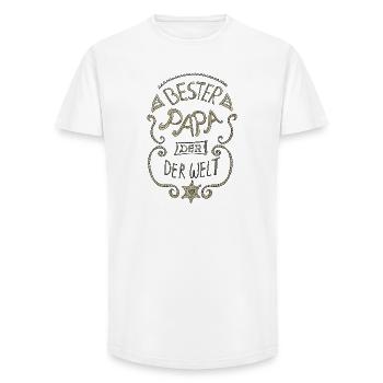 Bester Papa der Welt - Long Fit Männer T-Shirt - Weiß - Vorne - AI Model Male 185 light (185cm)