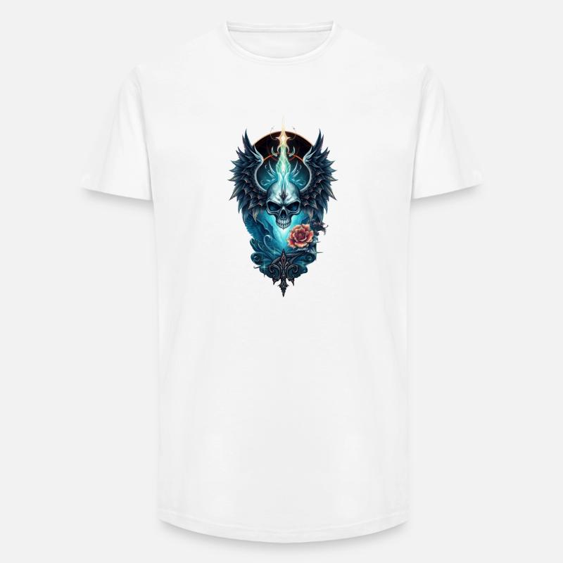 Atemberaubender Schädel - Long Fit Männer T-Shirt - Weiß