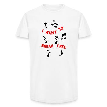 Valse Noten Freedom red - Long Fit Men's T-Shirt - white - Front - AI Model Male 185 light (185cm)