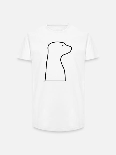 Suricate - T-shirt coupe longue homme - blanc