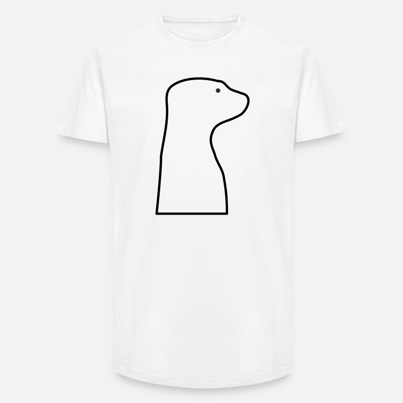 Erdmännchen - Long Fit Männer T-Shirt - Weiß