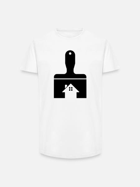 Painter House Renovation Motif - Long Fit Men's T-Shirt - white