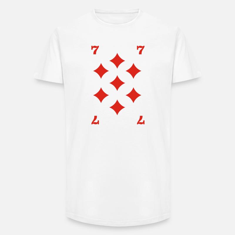 Karo Sieben - Long Fit Männer T-Shirt - Weiß