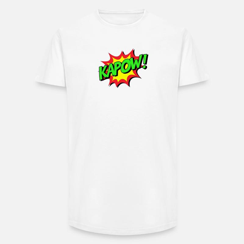 KAPOW Comic Explosion - Long Fit Männer T-Shirt - Weiß