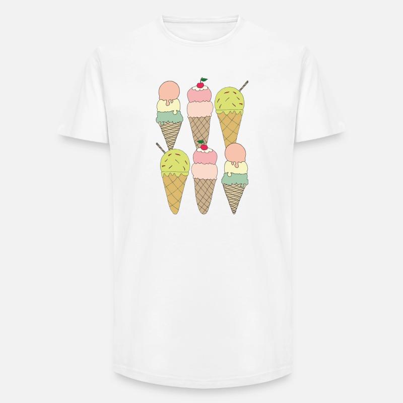 eisvariationen 6fach - Long Fit Männer T-Shirt - Weiß
