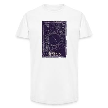 Aries Constellation Celestial Ring - Long Fit Men's T-Shirt - white - Front - AI Model Male 185 light (185cm)
