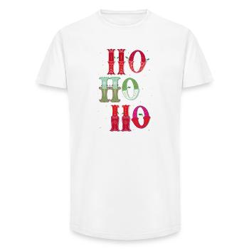 Weihnachtliches Ho Ho Ho - Long Fit Männer T-Shirt - Weiß - Vorne - AI Model Male 185 light (185cm)