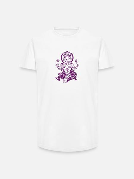 Ganesha god of fortune - Long Fit Men's T-Shirt - white