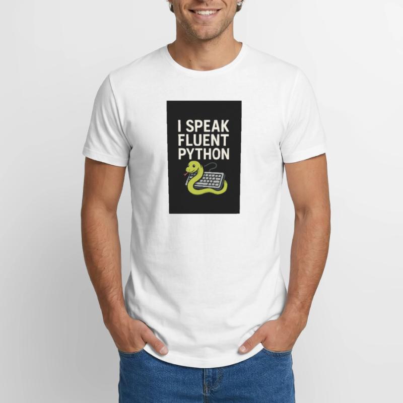 Serpent de codage Python T-shirt coupe longue homme
