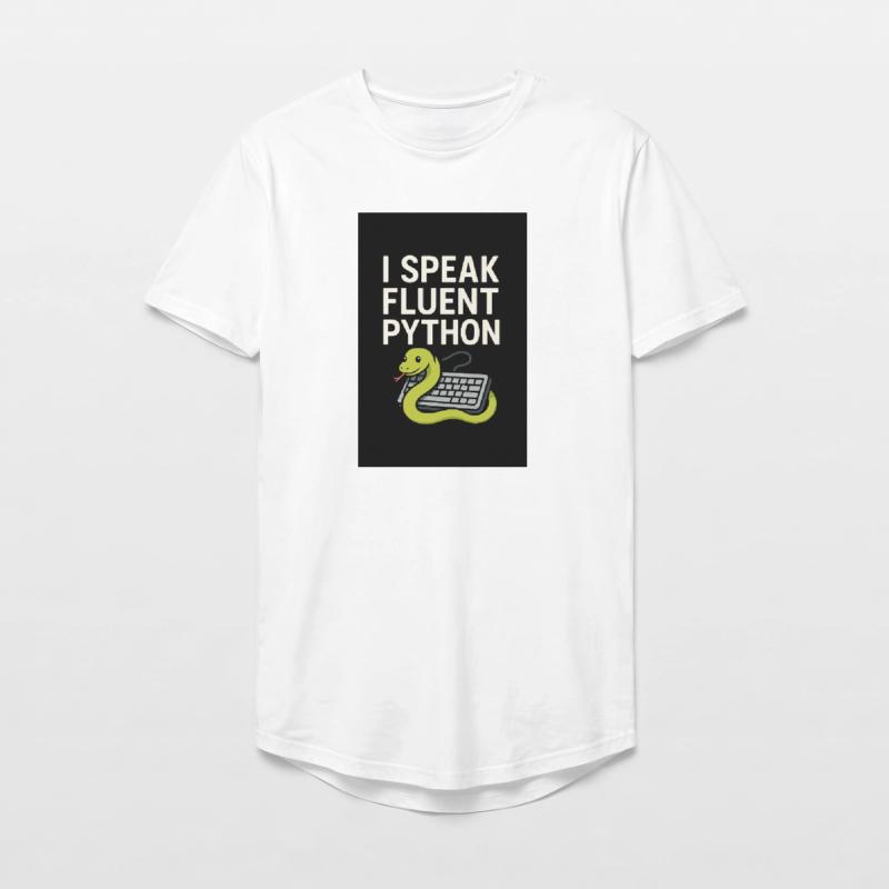Serpent de codage Python T-shirt coupe longue homme