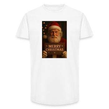 Merry Christmas - Long Fit Men's T-Shirt - white - Front - AI Model Male 185 light (185cm)