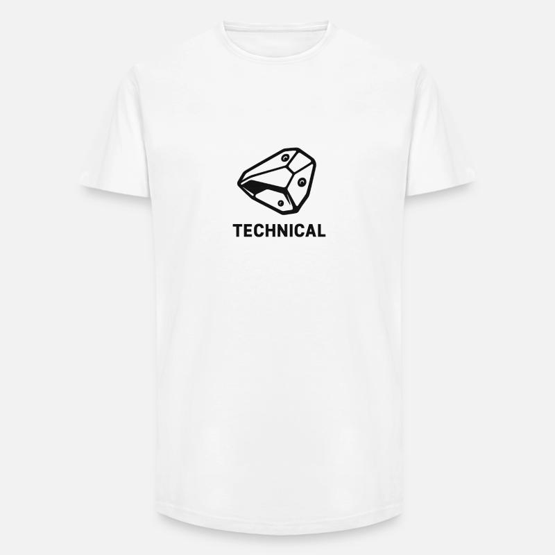 Technikal Boulder - Long Fit Männer T-Shirt - Weiß