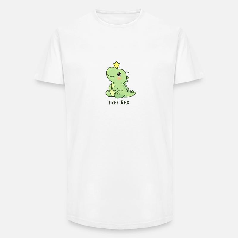 Tree Rex Dinosaurier T-Rex - Long Fit Männer T-Shirt - Weiß