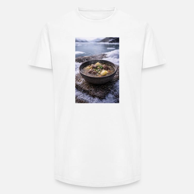 Suaasat - Long Fit Männer T-Shirt - Weiß