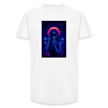 RockyZoo24 - Long Fit Men's T-Shirt - white - Front - AI Model Male 185 light (185cm)