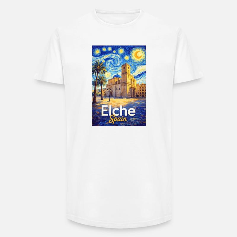 Elche, Spagna - T-shirt uomo a vestibilità lunga - bianco