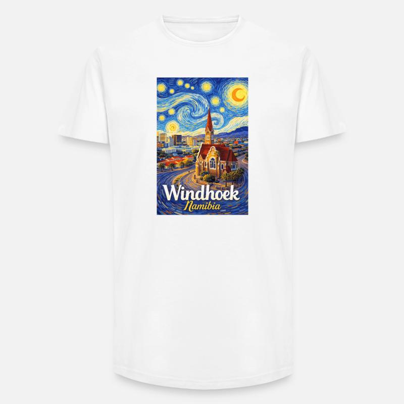 Windhoek, Namibia - T-shirt uomo a vestibilità lunga - bianco