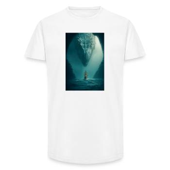 Dragon at Dusk Sea Giant Looms - Long Fit Men's T-Shirt - white - Front - AI Model Male 185 light (185cm)