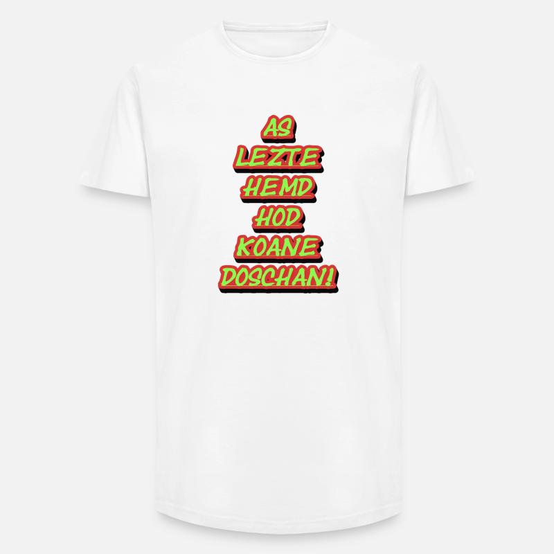 Neon Graffiti Stacking Texts - Long Fit Men's T-Shirt - white
