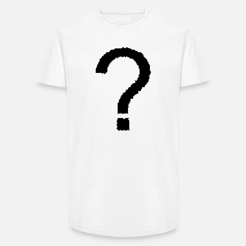 Fragezeichen - Long Fit Männer T-Shirt - Weiß