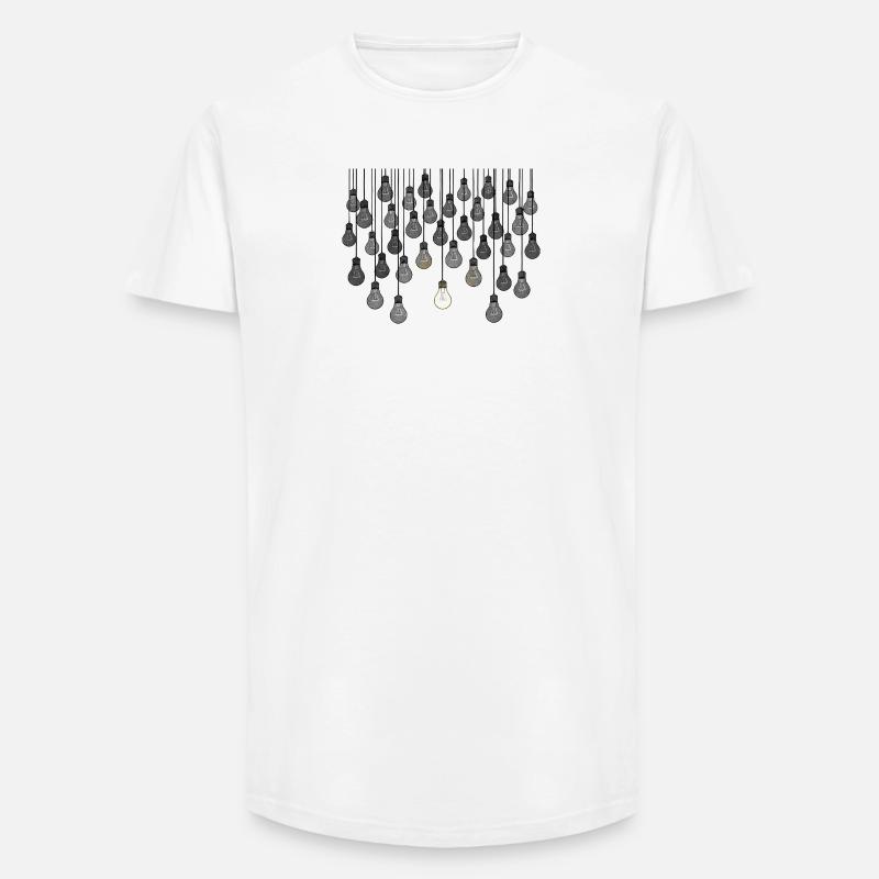 Graues Glühbirnen-Array mit einzigartiger Helligkeit - Long Fit Männer T-Shirt - Weiß