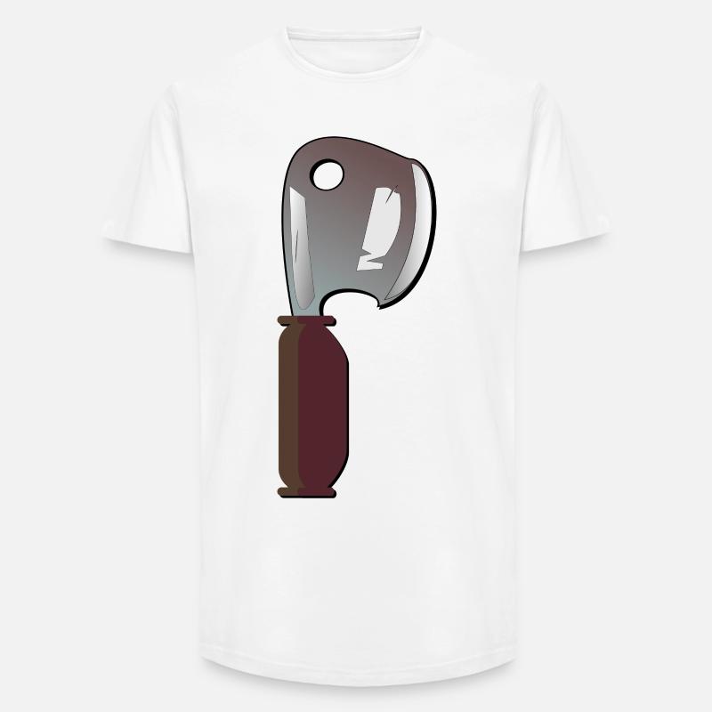 Hackbeil KÜCHENMESSER KÜCHE KOCHEN - Long Fit Männer T-Shirt - Weiß