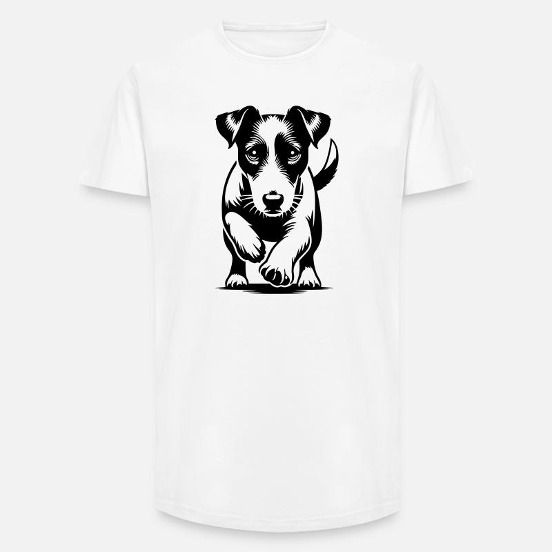 Jack Russell Terrier - Long Fit Männer T-Shirt - Weiß
