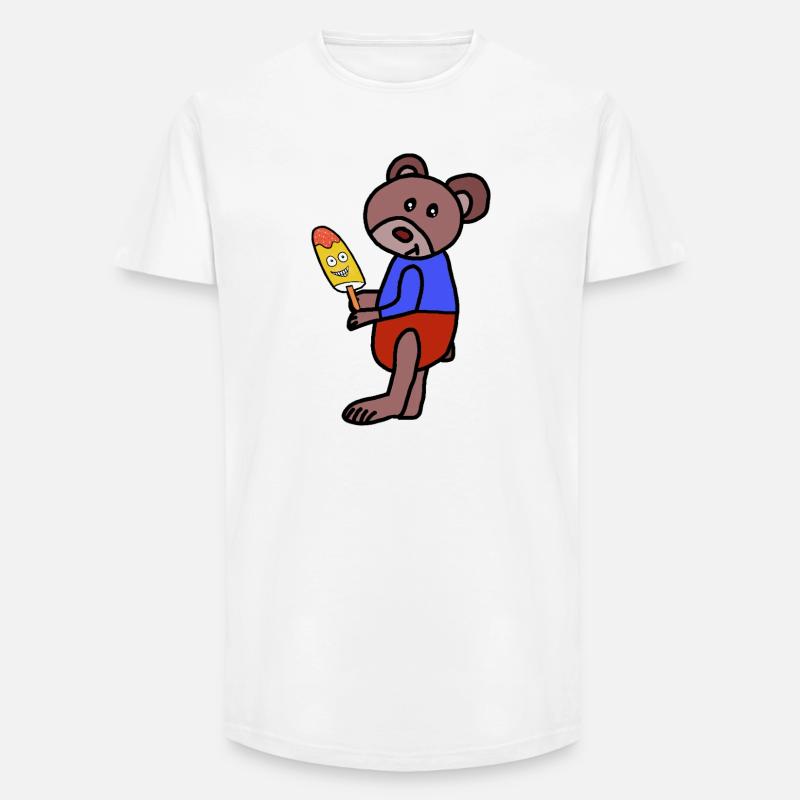 Bär Teddy  Eiskrem  Eis Kind - Long Fit Men's T-Shirt - white